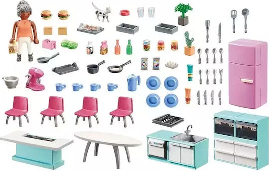 Playmobil MyLife Modern Kitchen With Dining Room for 4-10 years old