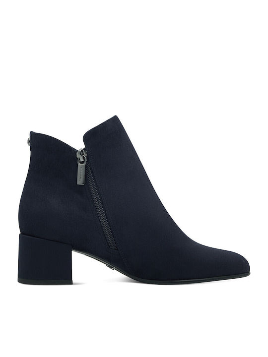Women's Ankle Boots with Medium Heel Navy Blue