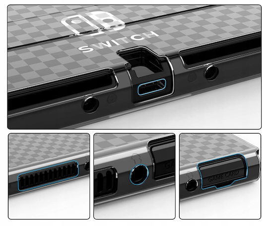 Plastic Switch OLED Protective Case Transparent