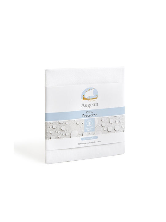Aigaion Set Protecții pentru Pernă Impermeabile Albe 51x66cm.