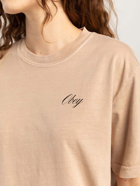 Pigment Γυναικείο T-shirt Μπεζ
