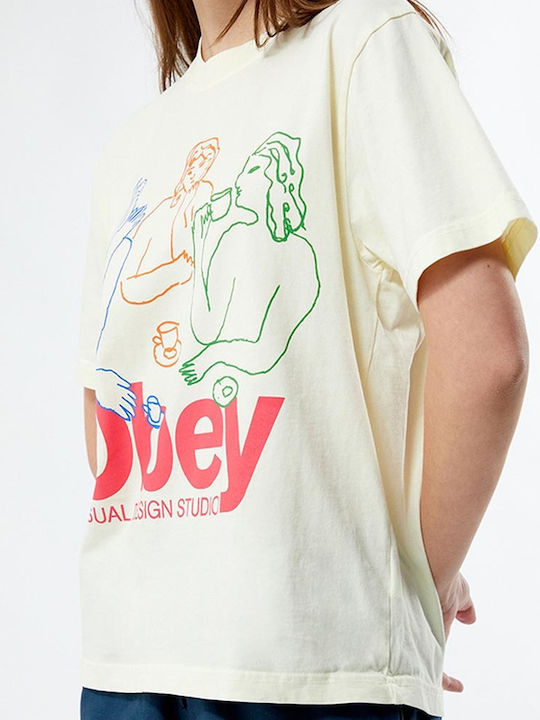 Pigment Γυναικείο T-shirt Λευκό