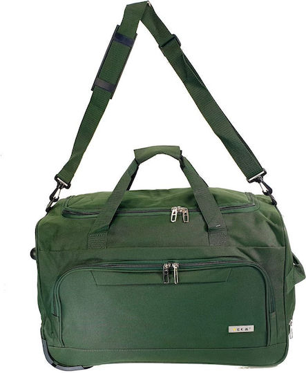 RCM Sack Voyage Back 49lt Green with Wheels Fabric L53xW28xH33cm