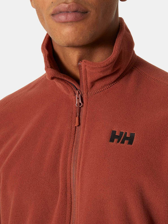 Men's Fleece Cardigan Orange