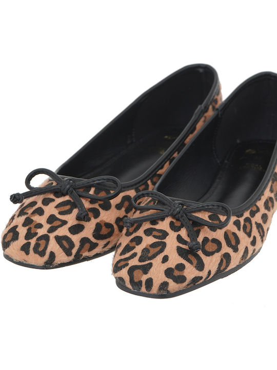 Γυναικείες Μπαλαρίνες Animal Print Καφέ