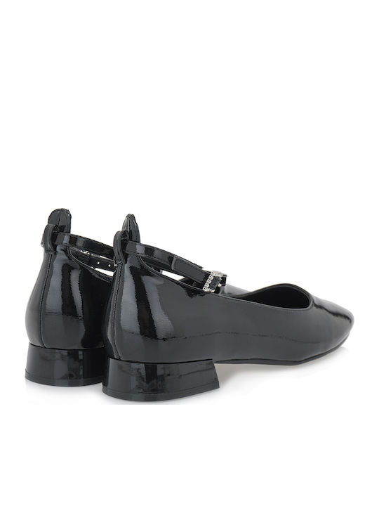Synthetic Leather Ballerinas Black
