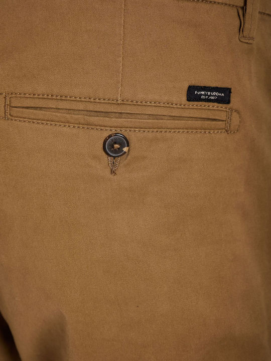 Trousers Chino Elastic in Regular Fit Beige