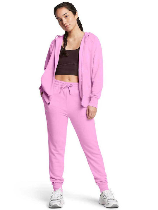 Rival Παντελόνι Φόρμας με Λάστιχο Fleece Pink