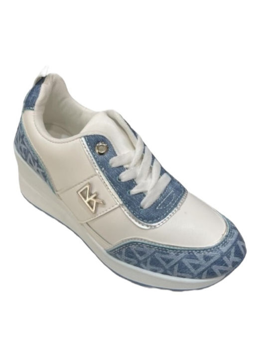 Plato Damen Sneakers White-blue