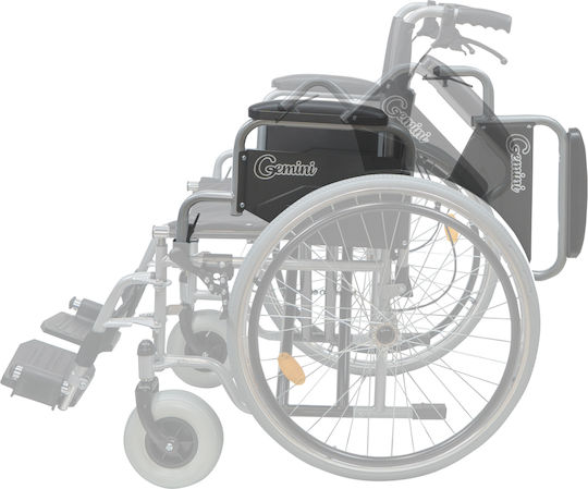 Mobiak Gemini Wheelchair 24" Folding Simple Type 46cm Silver