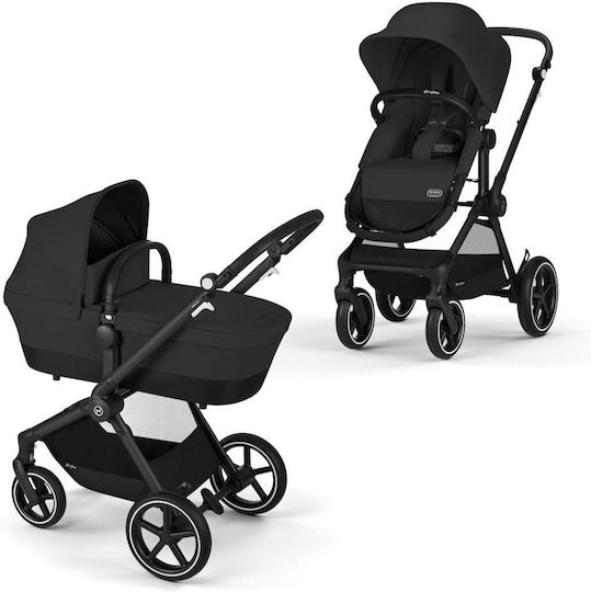 Cybex Eos Lux Ρυθμιζόμενο Καρότσι Μωρού Kατάλληλο για Nεογέννητο Moon Black | 13kg