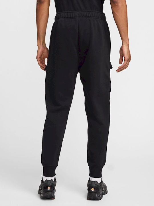 Cargo Sweatpants with Elastic Black