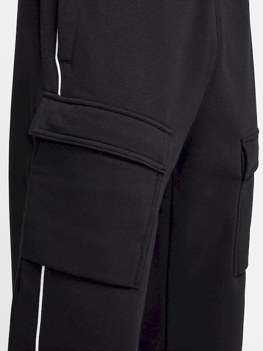 Cargo Sweatpants with Elastic Black