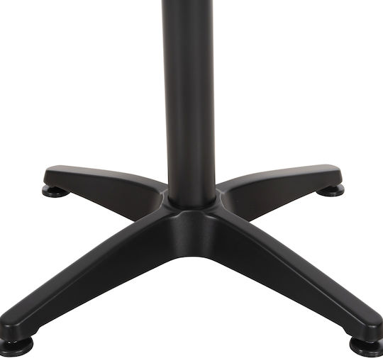 Freebox Bar Table Aluminum Base with Adjustable Black 66.5x66.5x109cm