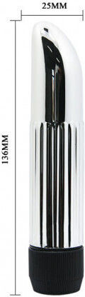 Baile Mini Δονητής Bullet 13.6cm Ασημί