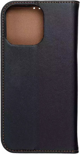 Techwave Pure Umschlag Rückseite Leder Schwarz (iPhone 15 Pro Max)