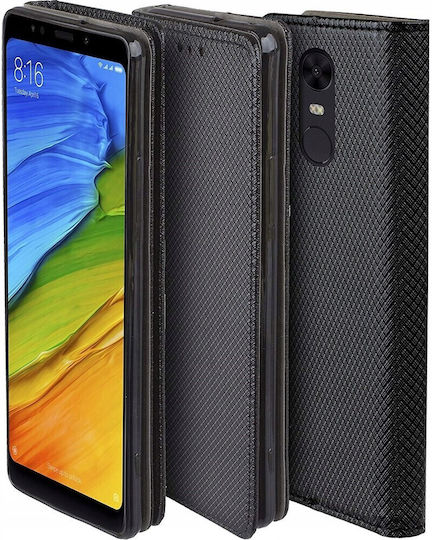 Magnet Книга Кожа Черен (Redmi Note 4)