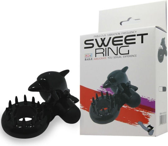 Baile Vibrating Cock Ring Cock Silicon Negru
