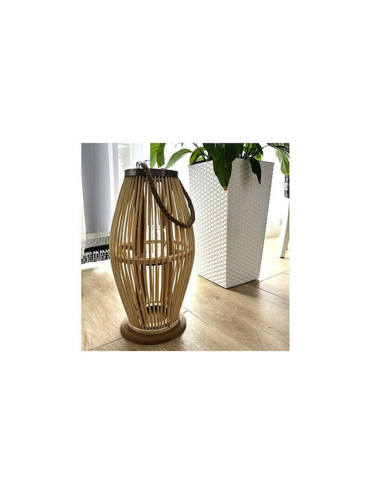 Wooden Lantern Brown 23x17x40cm