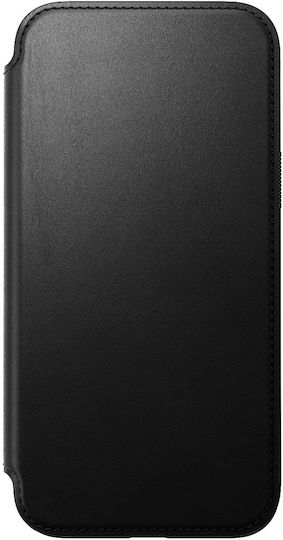 Nomad Umschlag Rückseite Leder Schwarz (iPhone 15 Plus / 16 Plus)