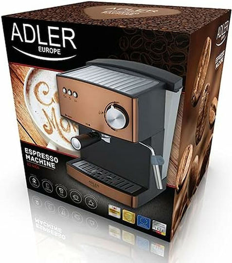 Adler Automatic Espresso Machine 850W Pressure 15bar Beige AD 4404