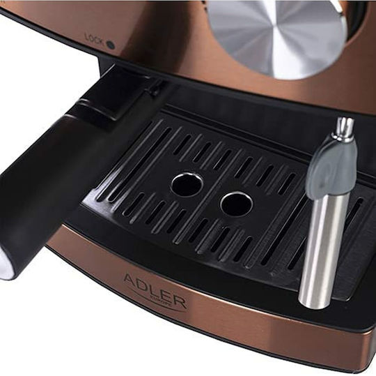Adler Automatic Espresso Machine 850W Pressure 15bar Beige AD 4404