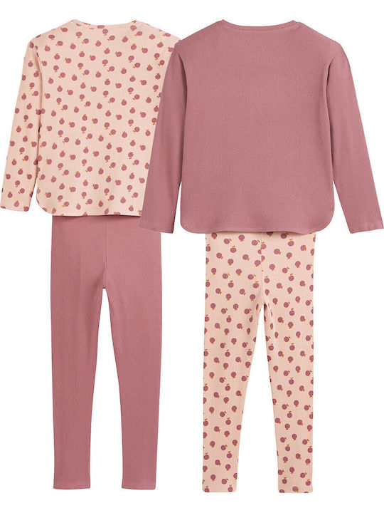 La Redoute Collections Παιδική Πιτζάμα Χειμωνιάτικη Ροζ