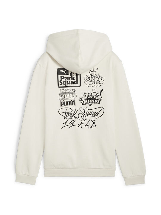 Puma Kids Sweatshirt with Hood Ecru Jr Ess+