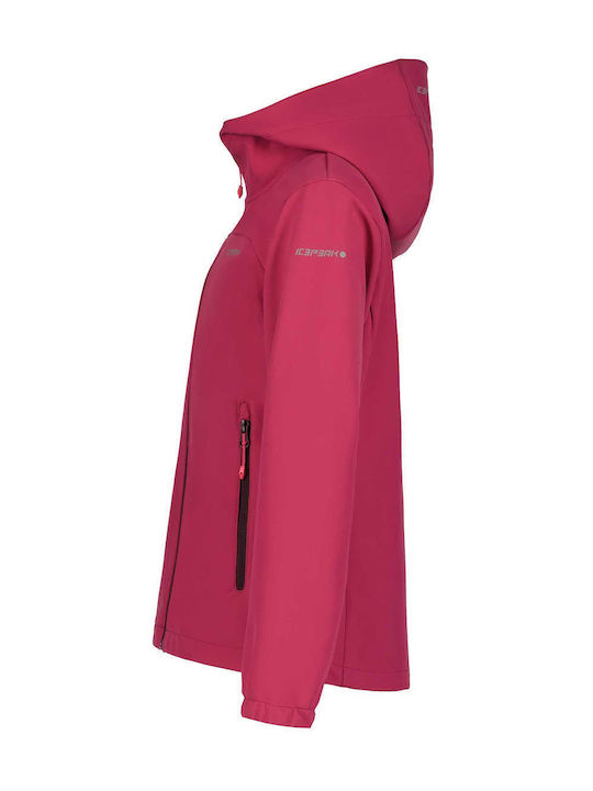 Kobryn Παιδικό Casual Μπουφάν με Κουκούλα Pink