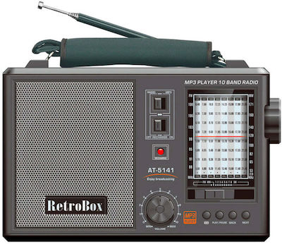 Diva Retro Tabletop Radio Battery Gray