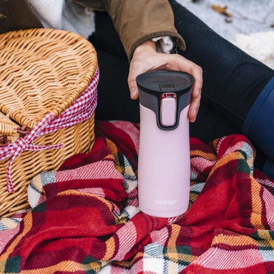 Contigo 2.0 Thermal Glass Thermos Stainless Steel Millennial Pink with Loop