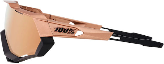 100% Cycling Glasses with Brown Frame & Transparent Lenses
