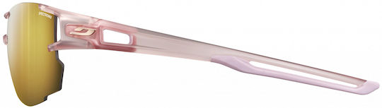Julbo Cycling Glasses with Pink Frame & Mirror Lenses