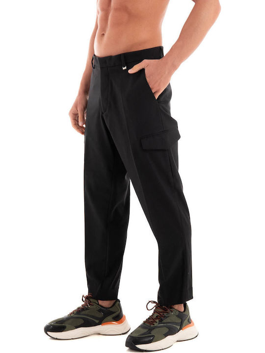 Παντελόνι Ελαστικό σε Tapered Γραμμή Black