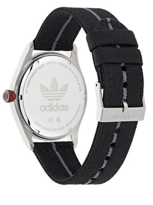 adidas Code Four Men's Watch 42mm Battery with Black Fabric Strap
