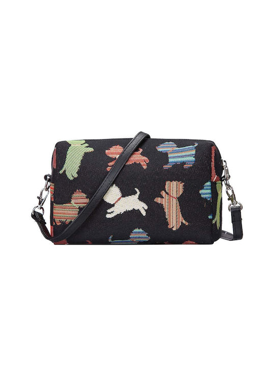 Signare Playful Puppy Damen Tasche Crossbody Schwarz