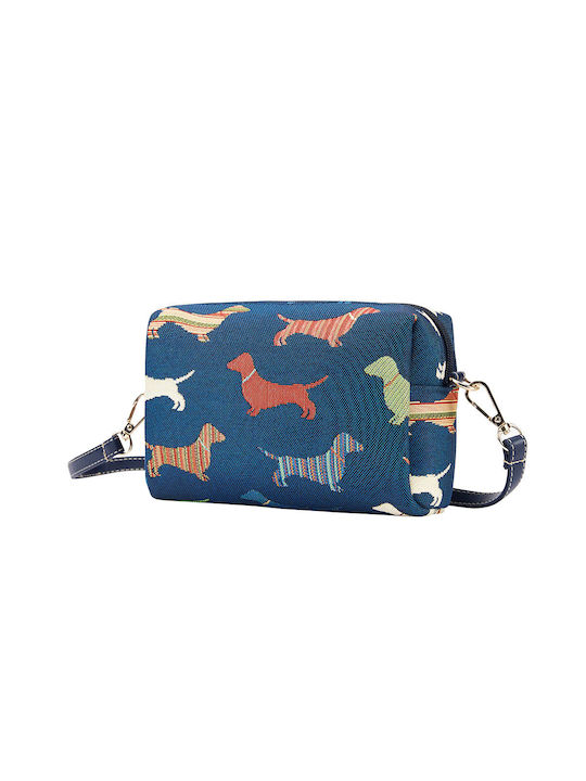 Signare Dachshund Damen Tasche Crossbody Blau