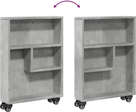 Grey Bookcase 48x13x68cm
