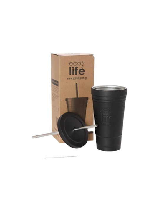 Ecolife Παγούρι 480ml Μαύρο