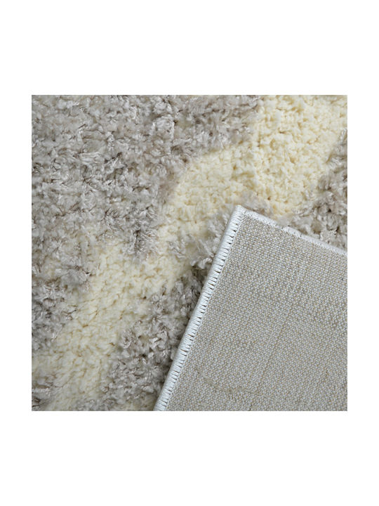 Saray Home Moroccan Χαλί Ορθογώνιο Shaggy Κρεμ 160x210cm