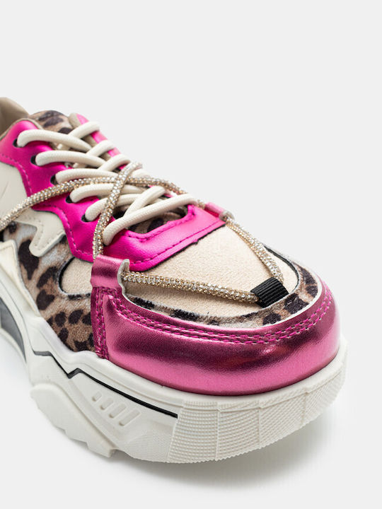 Sneakers Combination of Colors & Materials 4365108-fuchsia