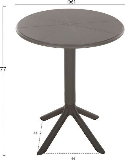 Τραπέζι Καθιστικού Catering Terrin Πτυσσόμενο 60x60x75