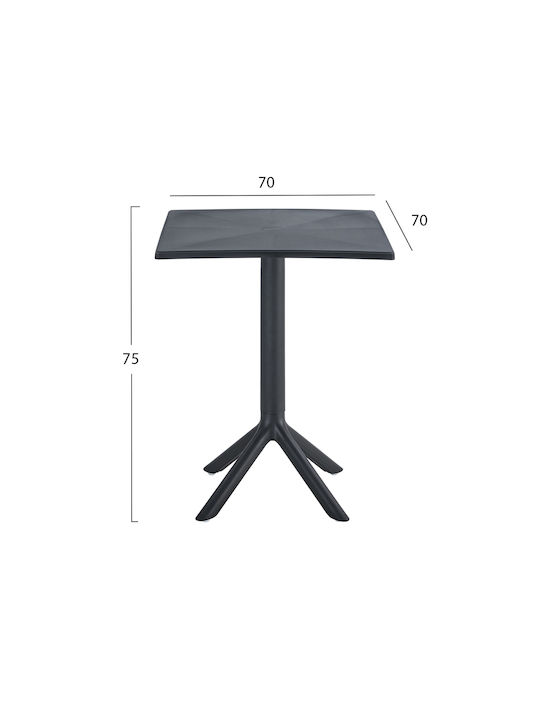 Terrin Outdoor Bar Free Standing Polypropylene Table Natural 70x70x75cm