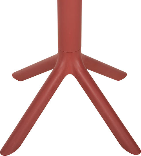 Tisch Bar für kleine Außenbereiche Stabil Terrin Red 61x61x77cm