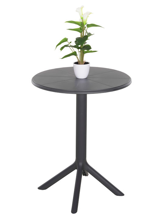 Terrin Outdoor Bar Polypropylene Table Natural 61x61x77cm