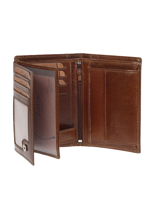 Leather Men's Wallet Classic with RFID Cognac