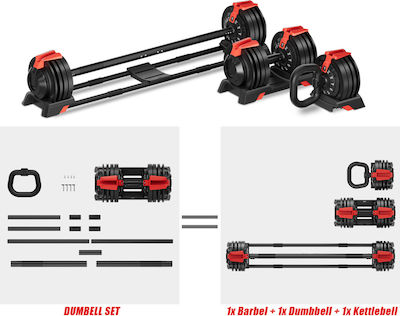 Katerelos Fitness Ganteră 1x 24kg Reglabil