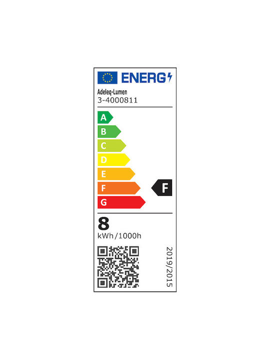 Adeleq Modern Leuchte Badezimmer mit Integrierter LED und Neutralweißes Licht Schwarz 40x5.1cm