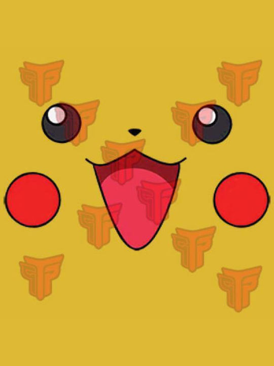 Φούτερ Μπλούζα Ενηλίκων Τakeposition Pokemon Pikachu Face Κίτρινο 332-1380-04