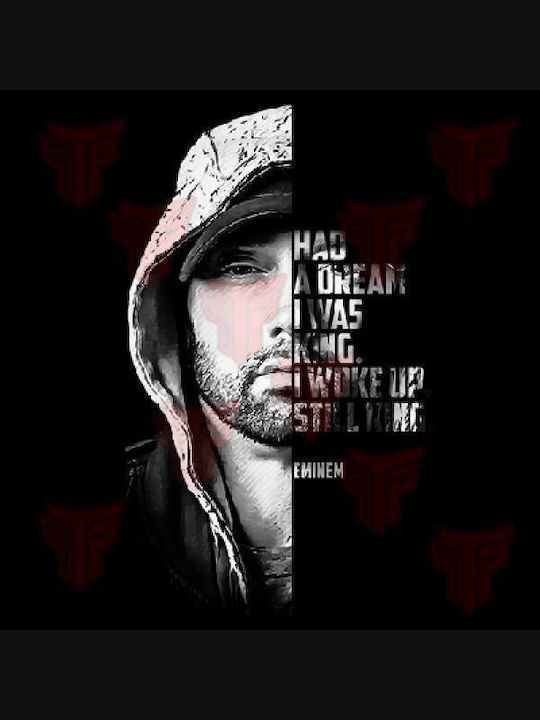 Φούτερ Μπλούζα Ενηλίκων Big Print Τakeposition Eminem I Am King Μαύρο 336-7749